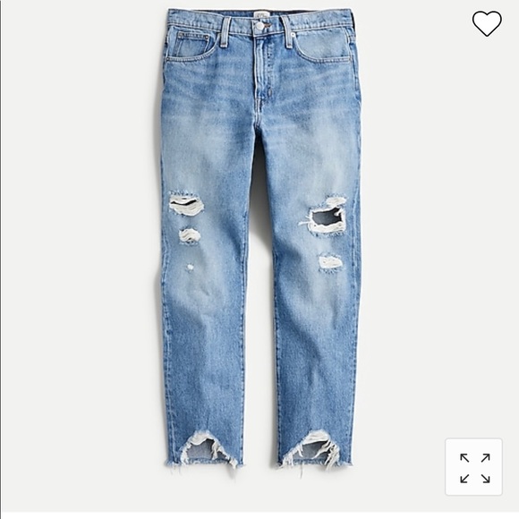 NWOT JCrew Slouchy Boyfriend Jeans in Rocky Wash - Sold out online! - Picture 9 of 11